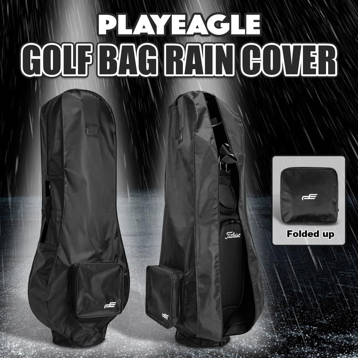 BestAccess rain cover folded to 9x9 inches, ideal for compact storage.