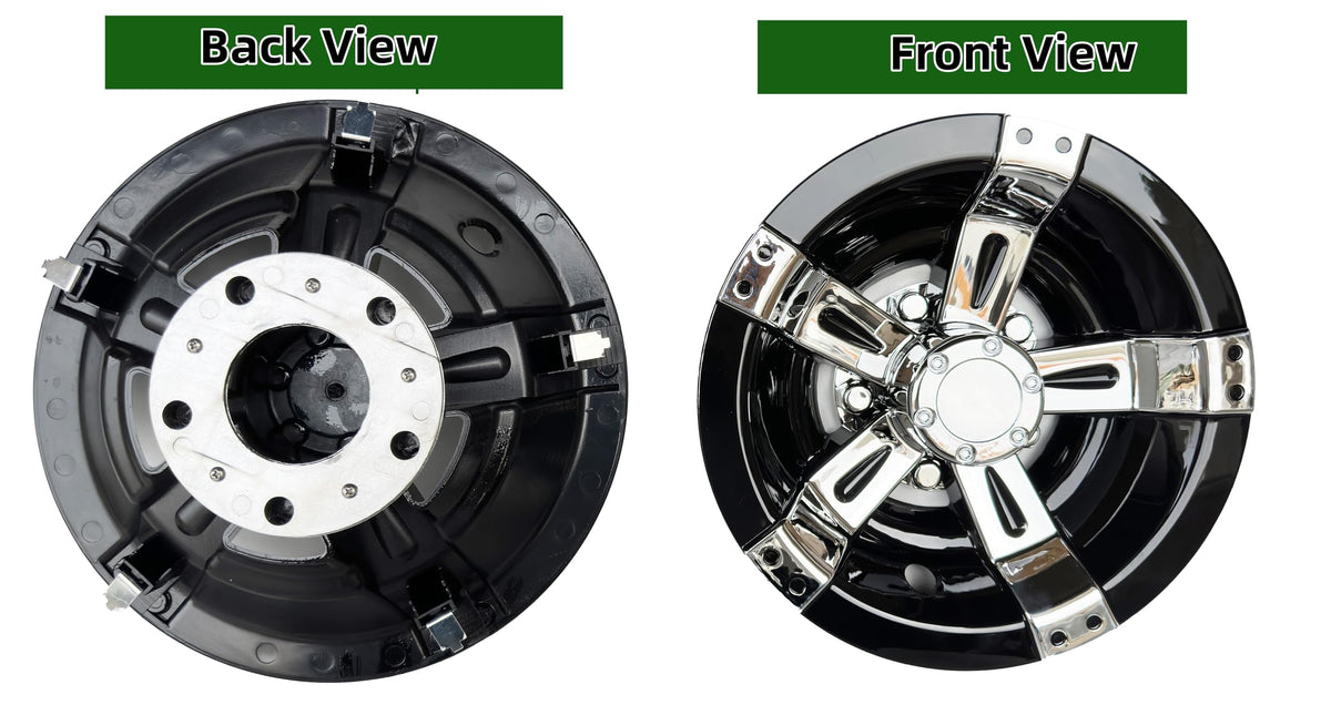 Click-into-place hub caps from BestAccess, easy installation with no tools.
