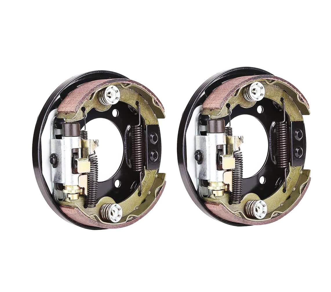 BestAccess EZGO brake backing plate cover in complete brake assembly