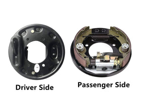 BestAccess EZGO brake assembly, passenger side view with included springs and shoes