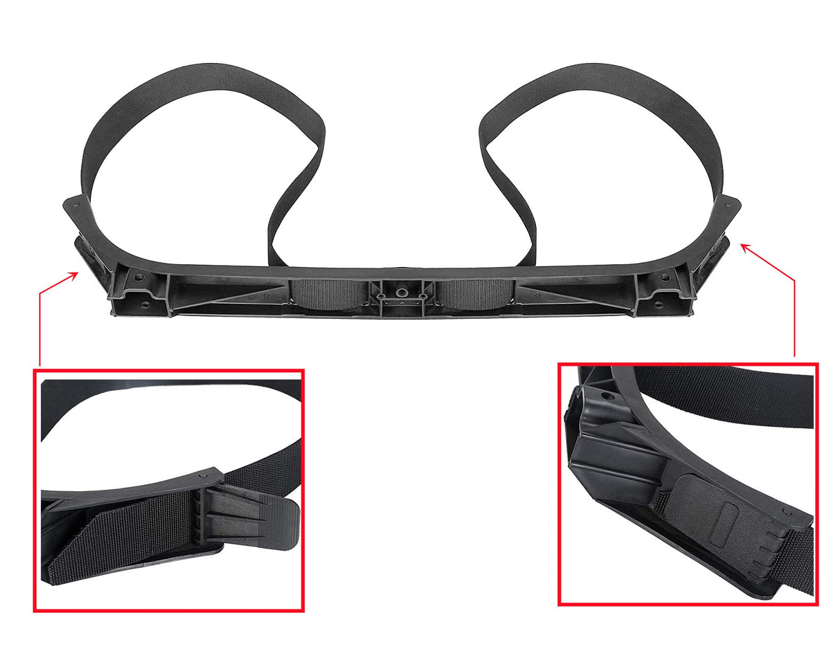 Sturdy black plastic bracket from BestAccess for rear-seat bag holder.