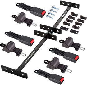 BestAccess seat belt kit contents with bracket and four belts