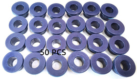 Close-up of blue urethane bushing for Club Car DS replacement.