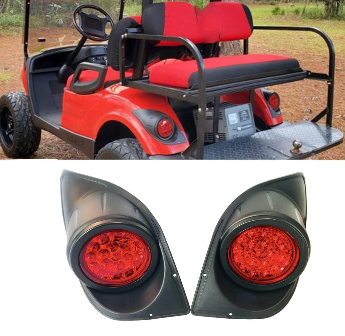 BestAccess taillights close-up showing LED brightness.