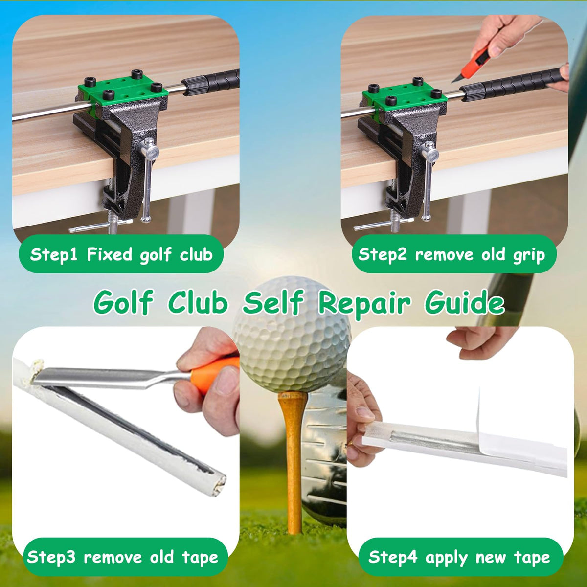 BEUTFQL grip tape remover quickly clears residue after removal.
