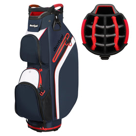 Beutyal cart golf bag with 15-way divider top keeps clubs organized on course.