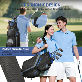 Beutyal cart golf bag padded shoulder strap for comfortable carrying