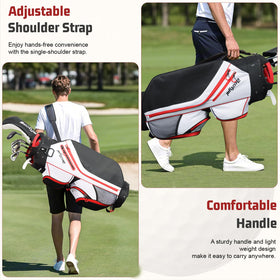 Beutyal golf bag featuring top handles for easy lifting onto a cart