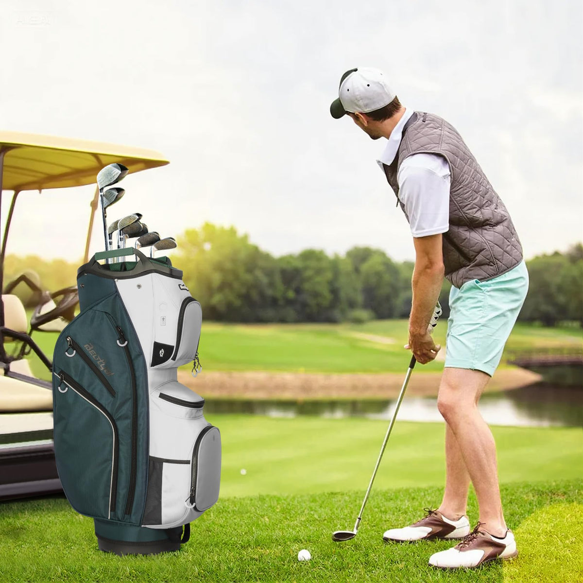 Beutyal cart bag stability base keeps it steady on varied terrain.