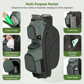 Beutyal cart strap pass-through slots stabilize the bag on carts