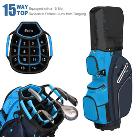 Beutyal bag cooler pocket in use for drinks on the course