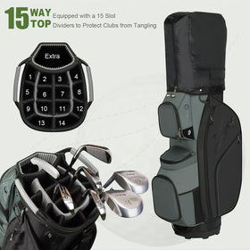 Beutyal bag cooler pocket keeps drinks within reach during a round