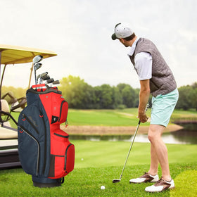 Beutyal Golf Cart Bag fits securely on most carts for quick setup