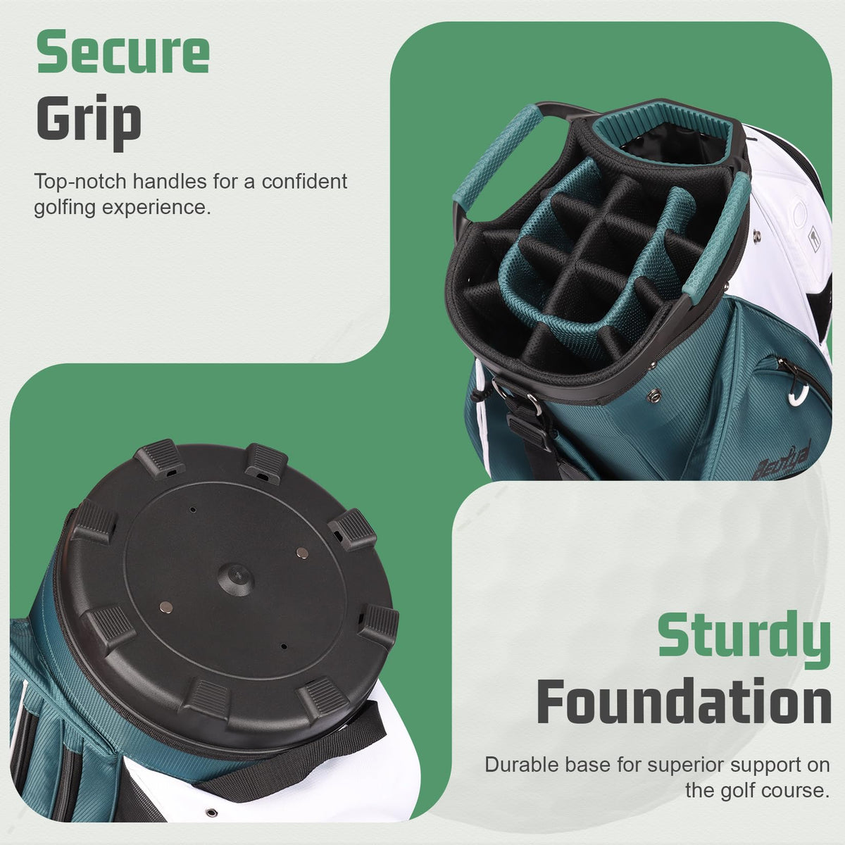 Beutyal insulated cooler pocket keeps beverages chilled during round.