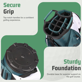 Beutyal insulated cooler pocket keeps beverages chilled during round.