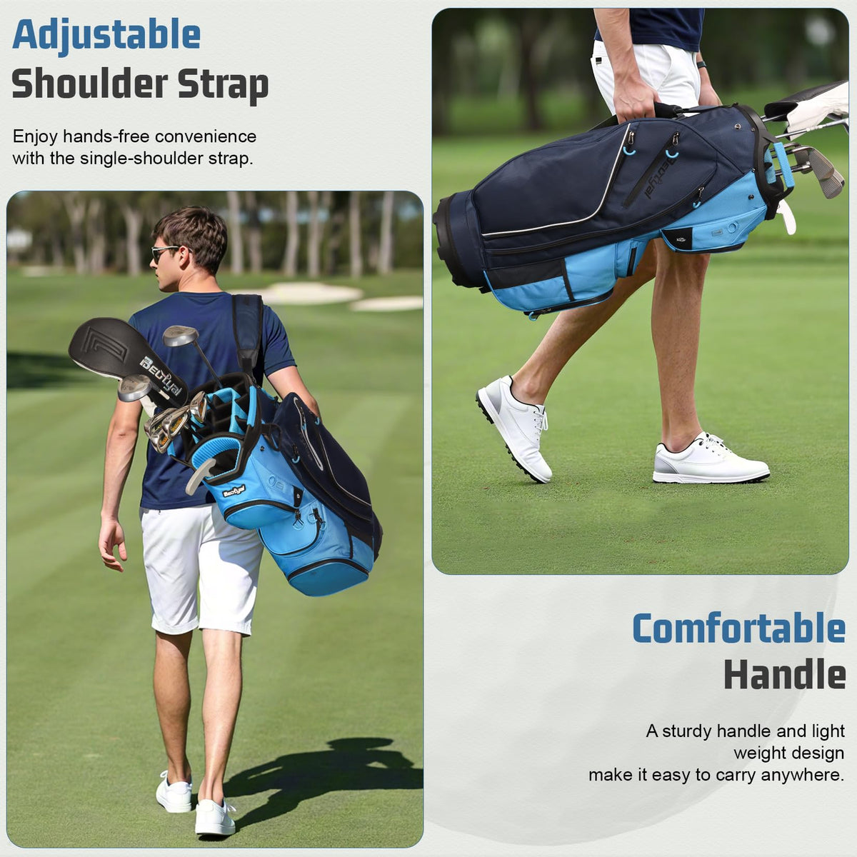 Beutyal bag featuring padded shoulder strap for comfortable carrying
