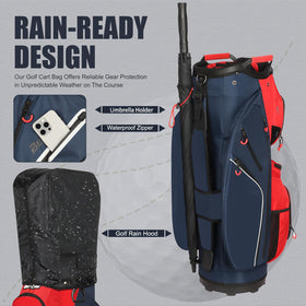 Beutyal Golf Cart Bag top handles make carrying and cart placement easy