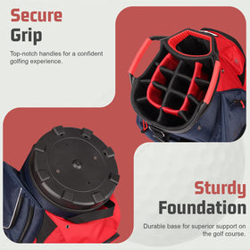 Beutyal Golf Cart Bag made with durable waterproof fabric protects gear in light rain