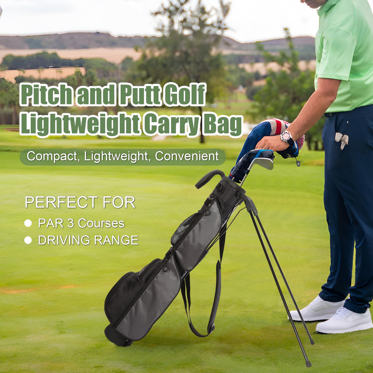 Beutyal 2-way divider keeps clubs neatly separated and protected.
