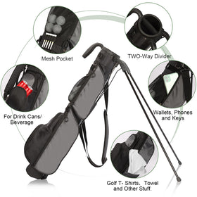 Beutyal bag with extendable legs deployed for stable ground rests.