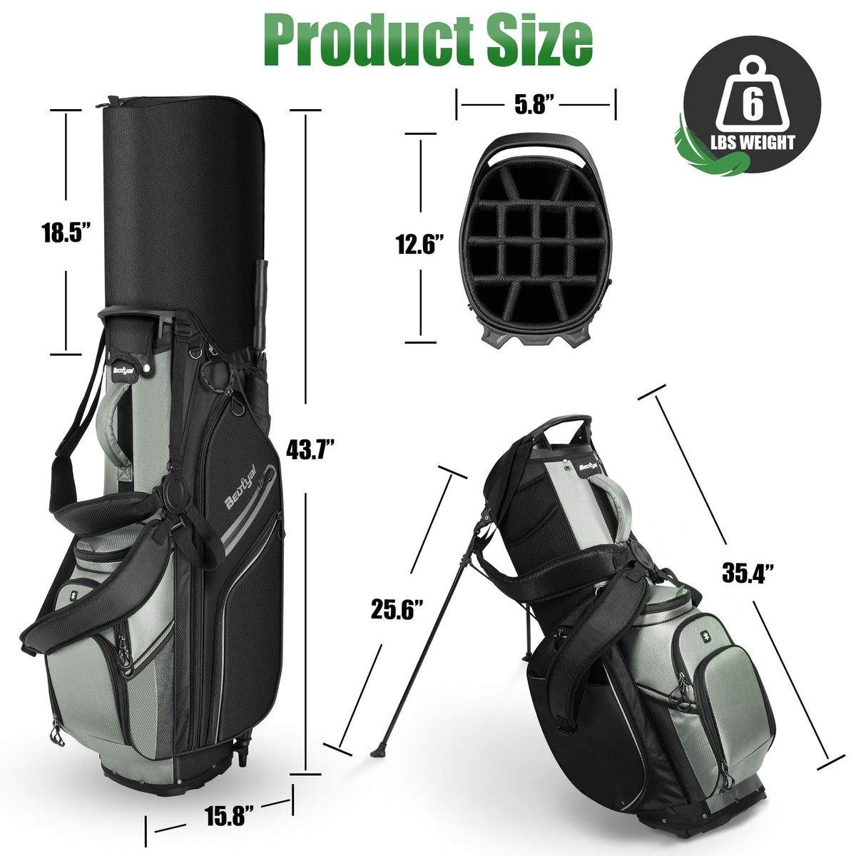 Beutyal oversized base offers stable support on uneven terrain