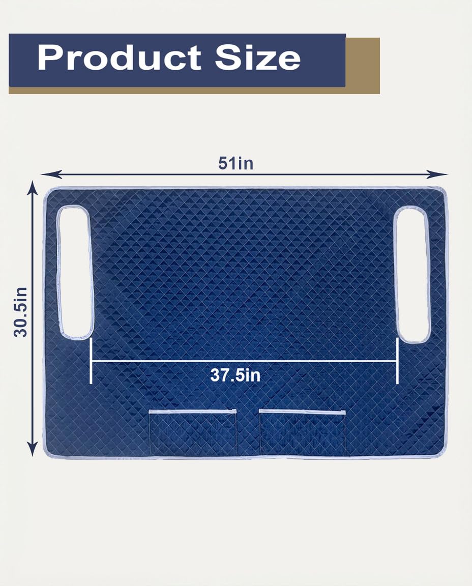 BHLOR seat cover with built-in storage pockets for accessories