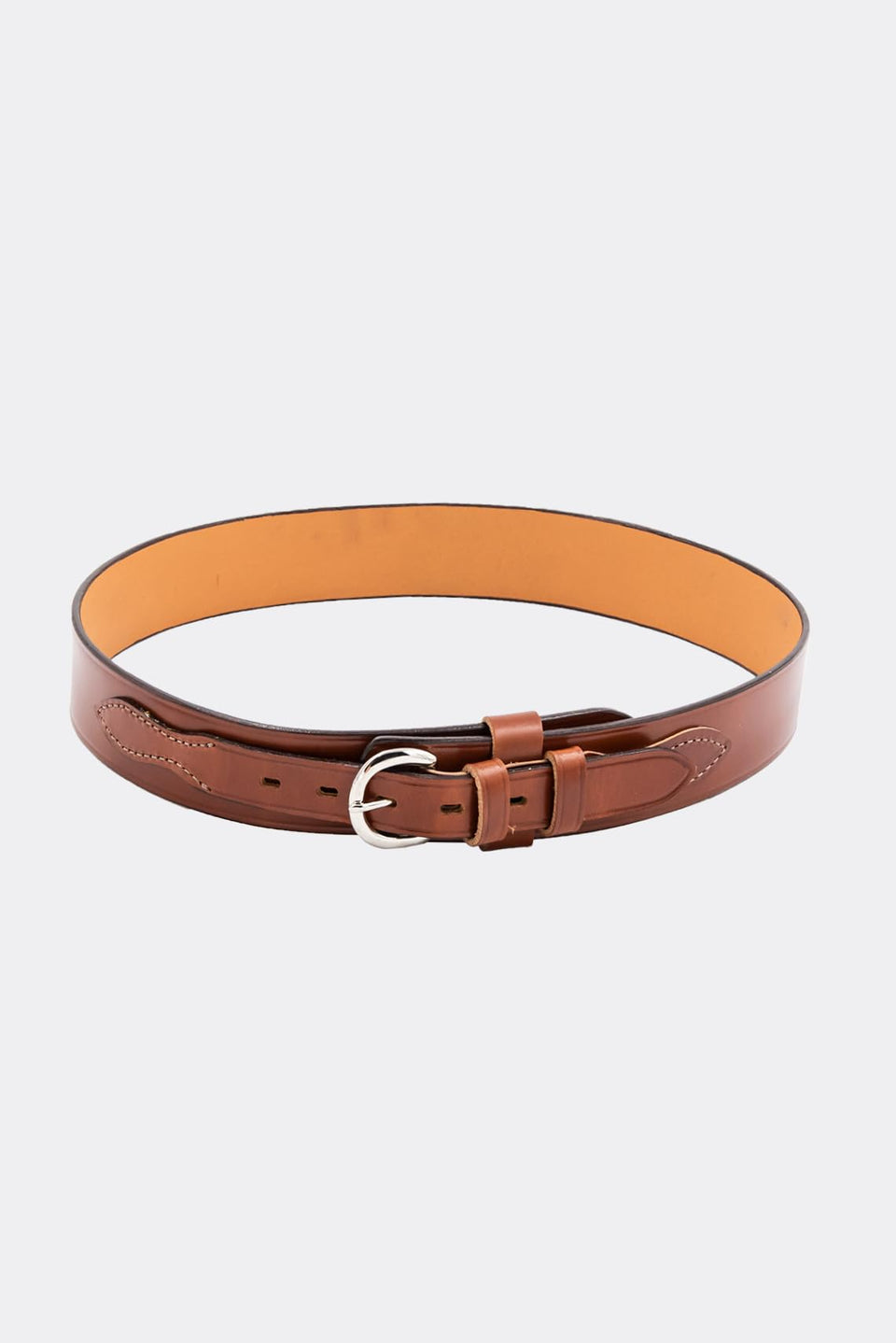 Bianchi B4 Ranger Belt in plain tan with brass buckle for durable daily wear