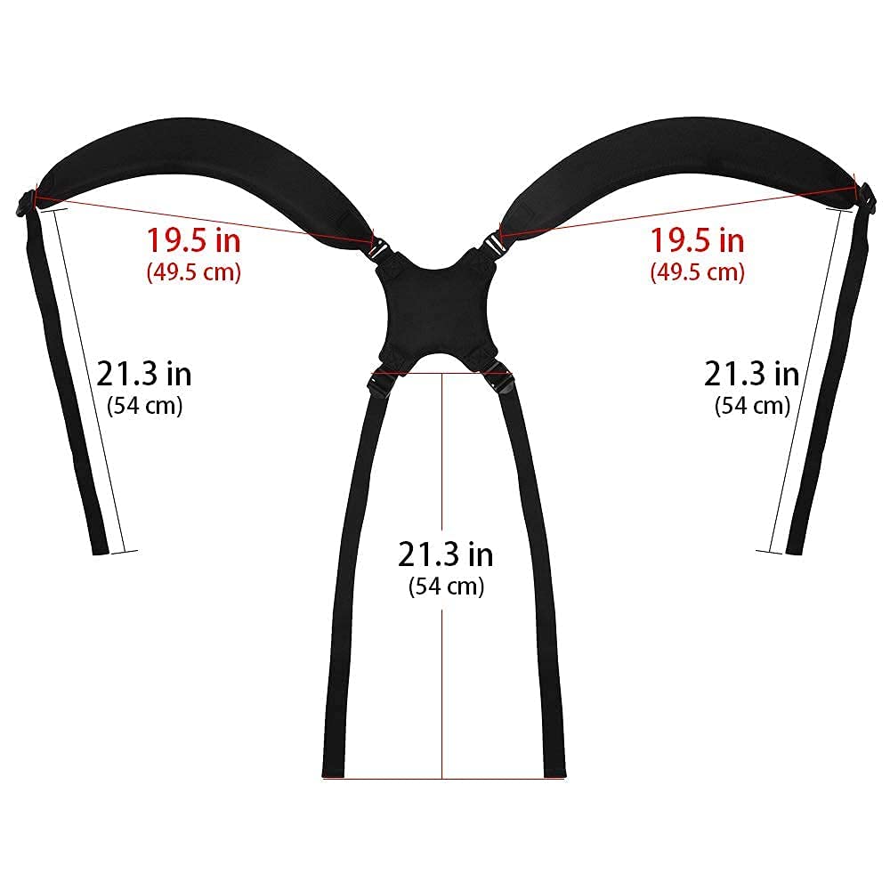 Big Teeth adjustable strap length fits golfers of all heights and builds.