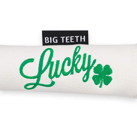 Front view of BIG TEETH case highlighting white color and clover motif