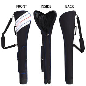 BIG TEETH golf bag black stripes color option ready for travel