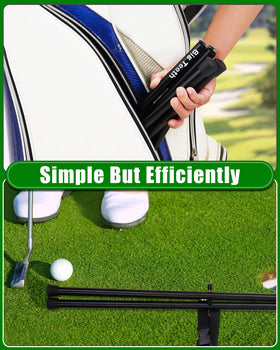 Big Teeth Golf Bag Stand Attachment ready for quick setup on any bag.