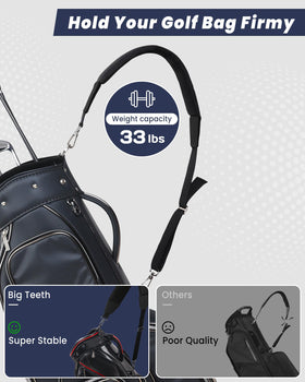 BIG TEETH adjustable length 29.5 to 47.2 inches for a perfect fit.