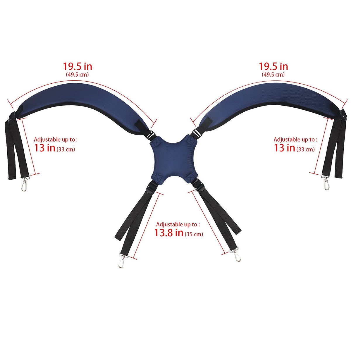 Two-strap design reduces slip compared to a single strap