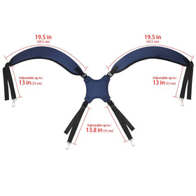 Two-strap design reduces slip compared to a single strap