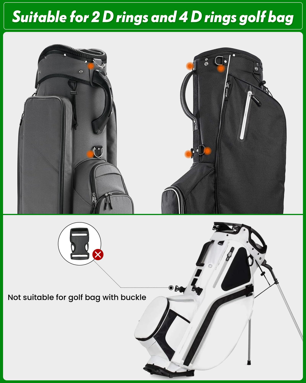 BIG TEETH easy-attach design for quick setup at the course