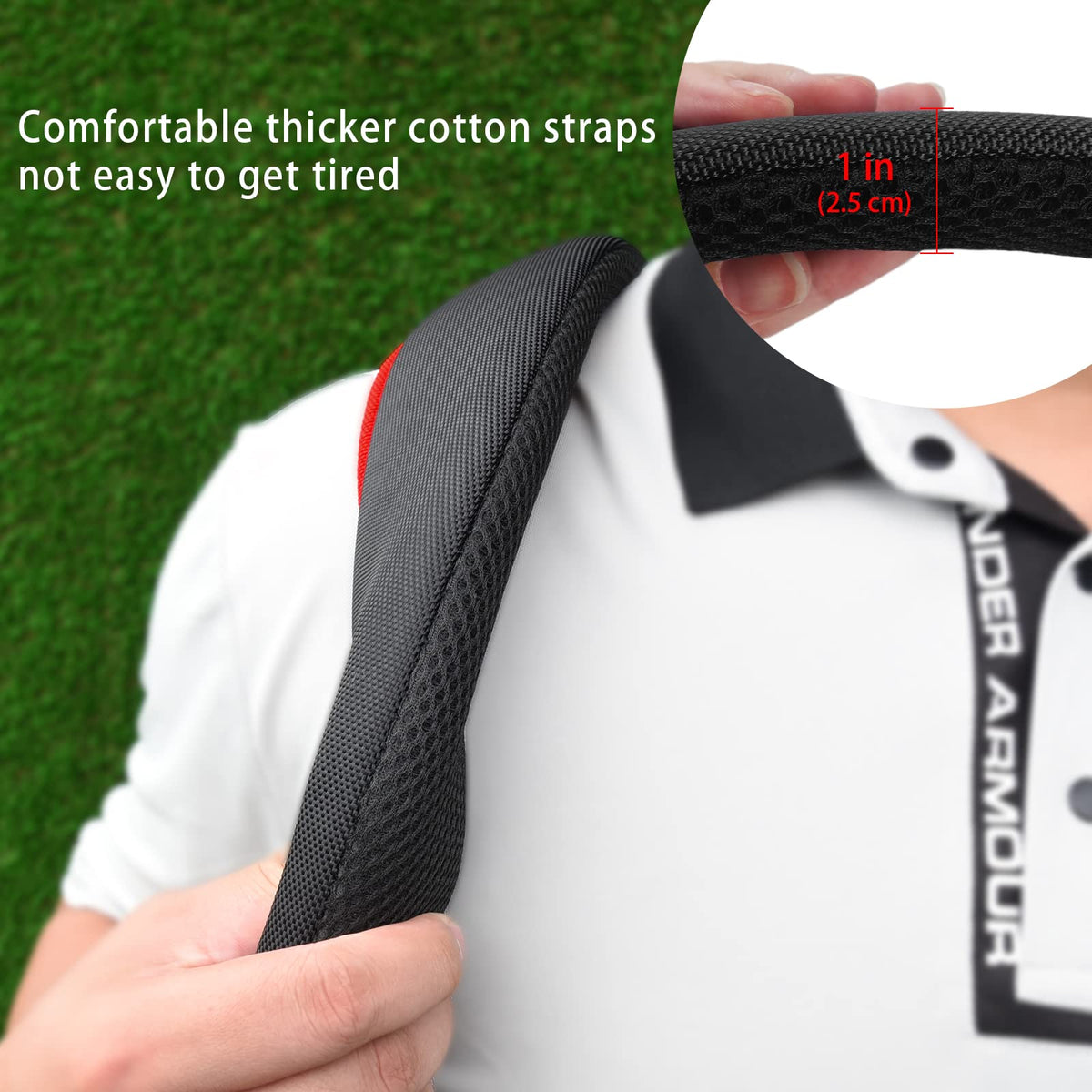 Big Teeth easy-install system for quick strap replacement.