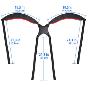 BIG TEETH golf bag strap with four D rings for reliable compatibility.