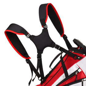 BIG TEETH golf bag strap padded shoulder for comfortable carry.