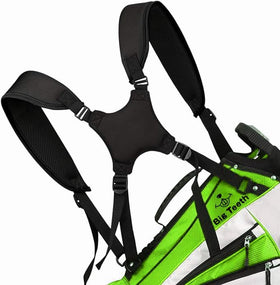 BIG TEETH padded shoulder strap adds long-lasting comfort during rounds.