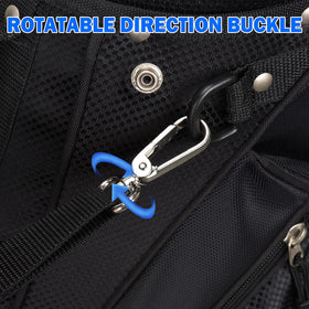 BIG TEETH golf bag strap with rotate metal hooks for secure attachment