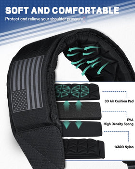 BIG TEETH golf bag strap featuring secure swivel buckles for quick install.