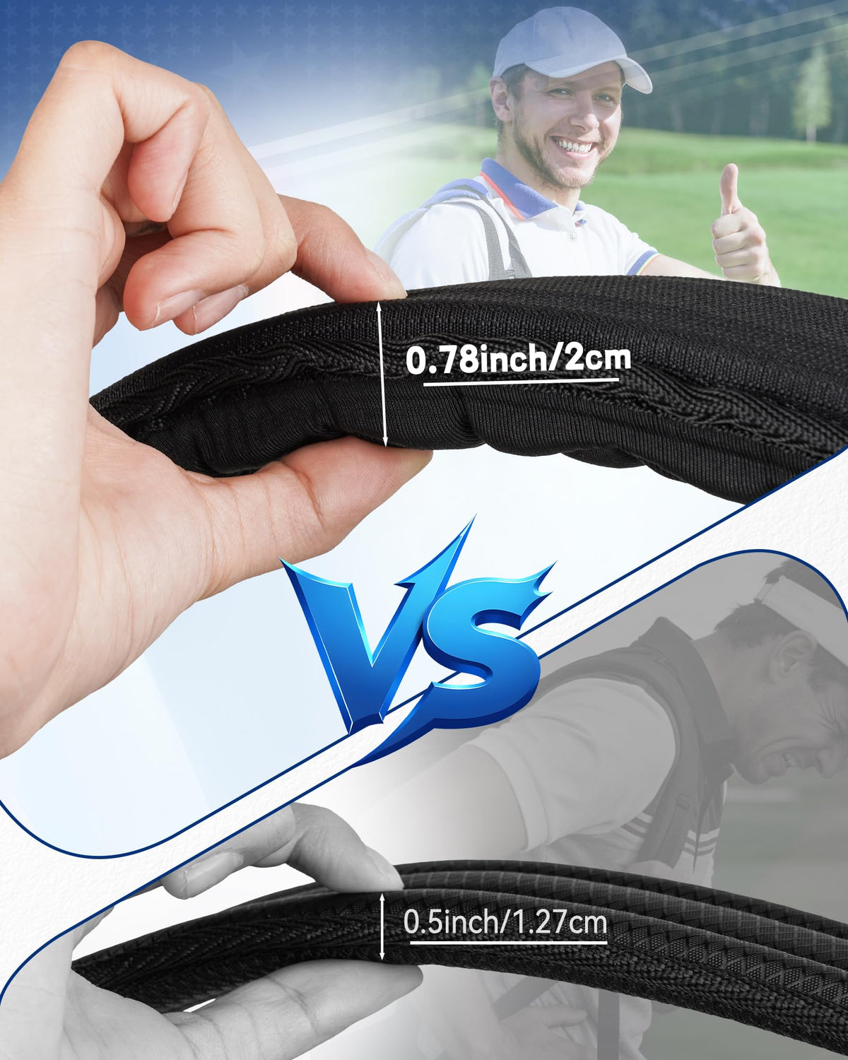 BIG TEETH golf bag strap universal fit designed for most bags.