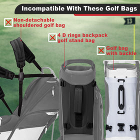 BIG TEETH golf bag straps adjustable length to fit different users.