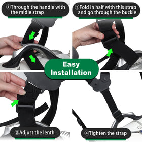 BIG TEETH golf bag straps easy installation for quick upgrades.