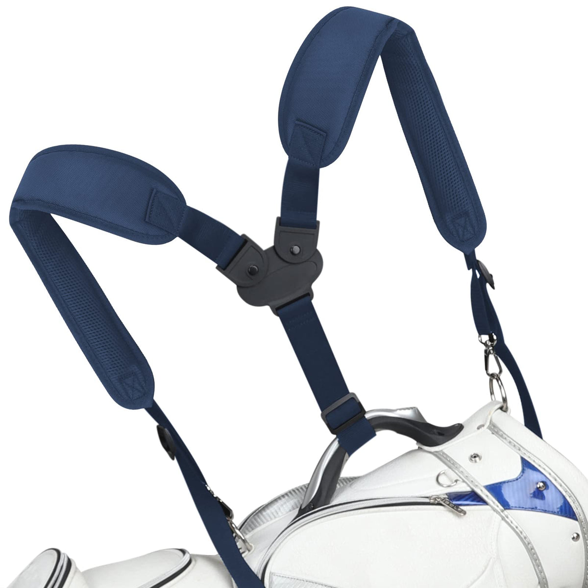 BIG TEETH golf bag straps with swivel connection for quick setup