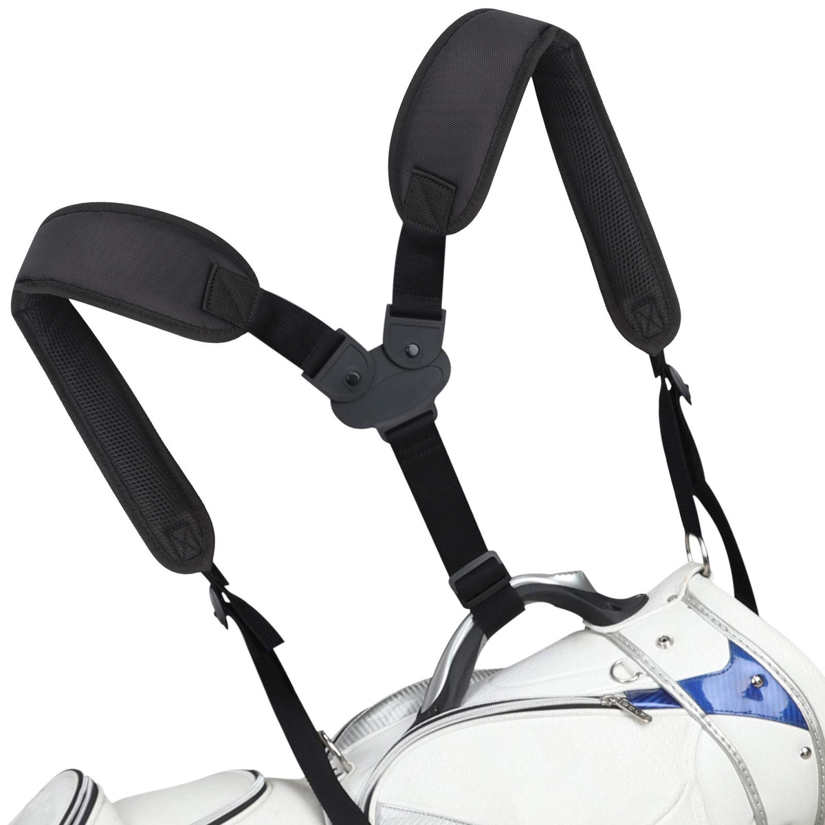 BIG TEETH golf bag straps with swivel connection for universal bag compatibility