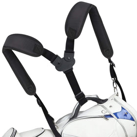 BIG TEETH golf bag straps with swivel connection for universal compatibility.