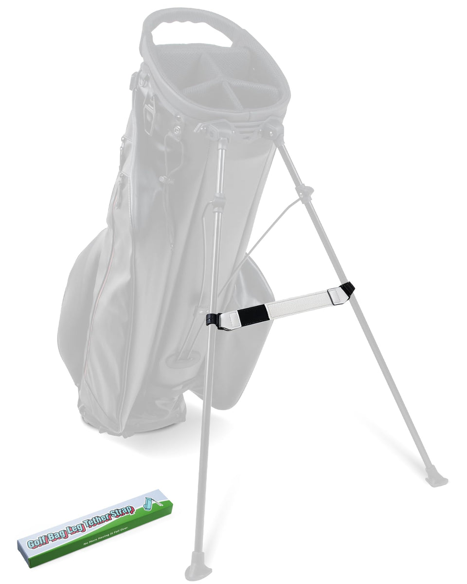 BIG TEETH golf leg leather strap on bag stabilizes stand bags on uneven terrain