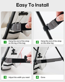 Big Teeth leg strap adjustment shows easy width customization for different bags