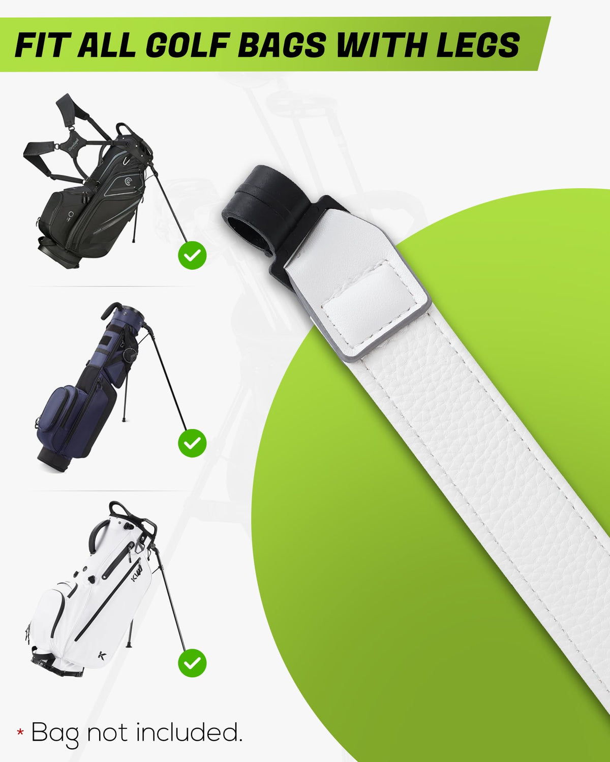 BIG TEETH durable leather material for long-lasting use on the course